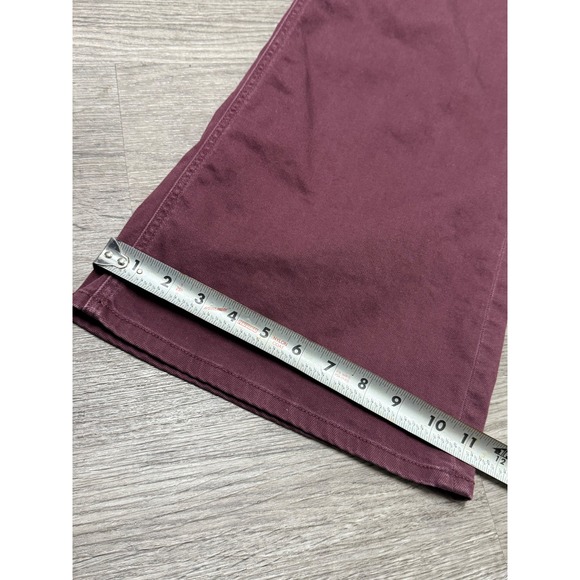 Quince Women's Wide Leg Jeans in Deep Burgundy - Picture 8 of 10